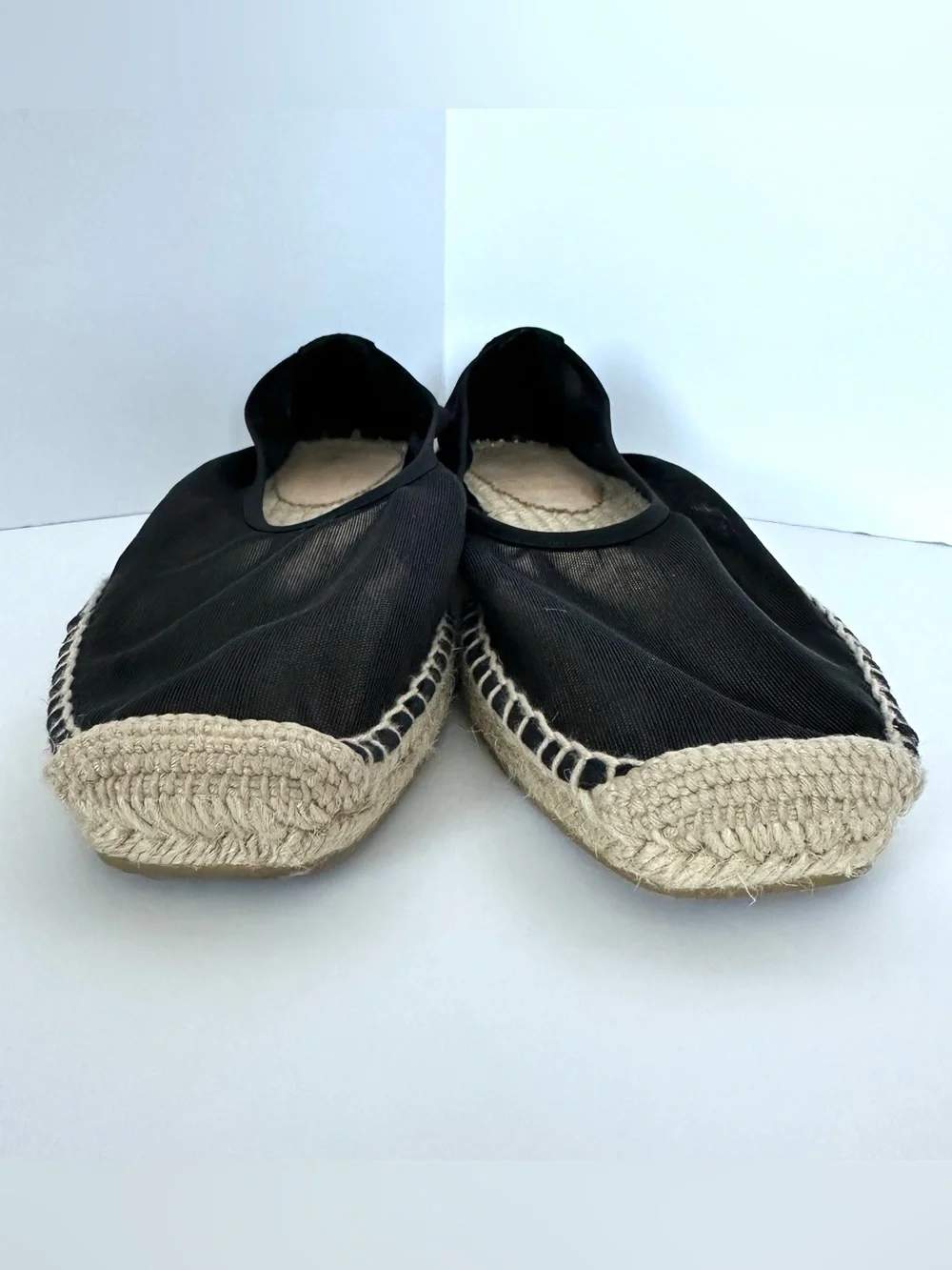 J.Crew Made in Spain Espadrille Flats in Black Mesh | 9 | EUC - Picture 6 of 12